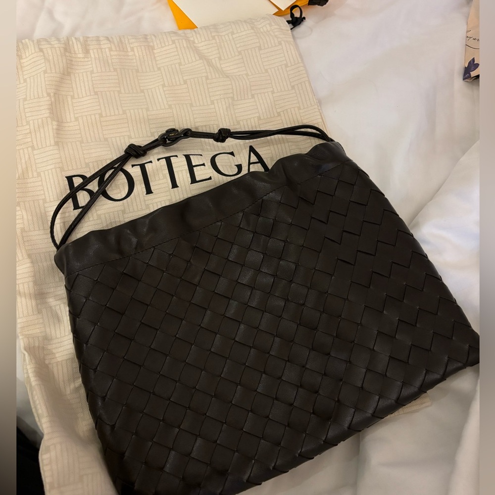 Bottega Veneta Dark Brown Woven Shoulder Dust bag collection